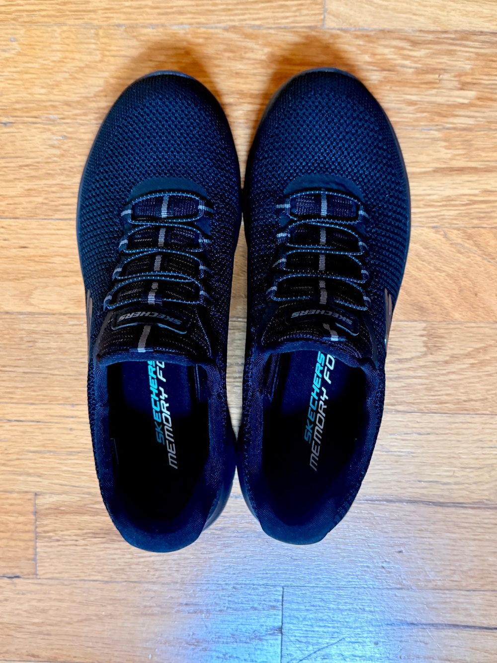 Skechers Black Athletic Memory Foam Slip-On Sneakers